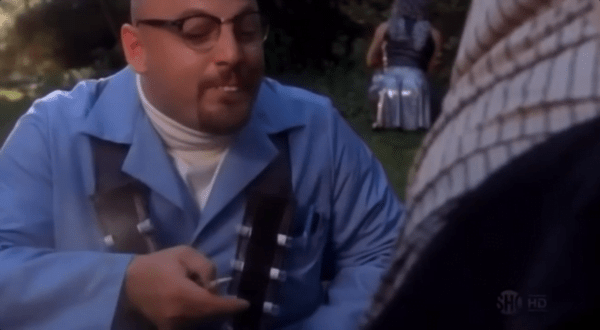 Dr. Blight tortures a man