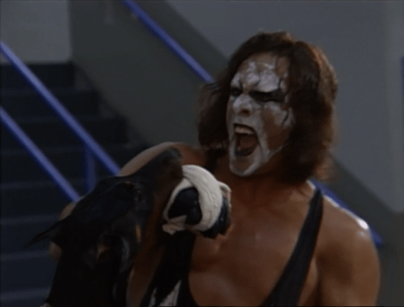 Sting attacked by dogs - Great American Bash 1999