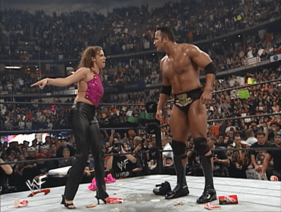 The Rock and Stephanie McMahon-Helmsley - WrestleMania 2000