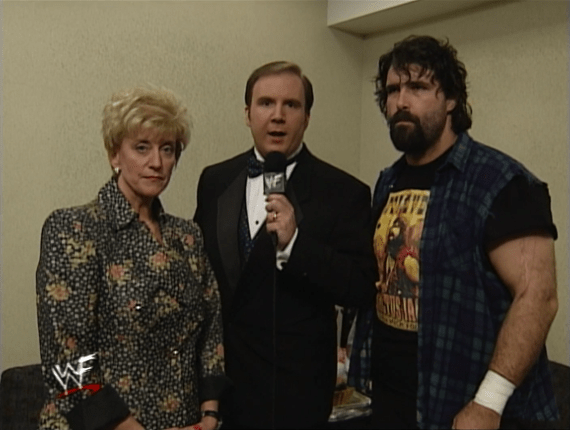 Mick Foley, Linda McMahon, and Kevin Kelly - WrestleMania 2000