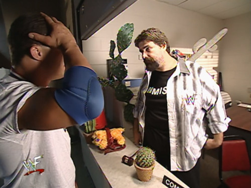 Kurt Angle talks to Mick Foley - Unforgiven 2000