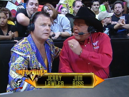Jerry the King Lawler and Jim Ross - Unforgiven 2000