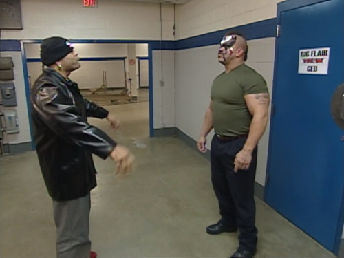 Konnan confronts Animal backstage - SuperBrawl Revenge