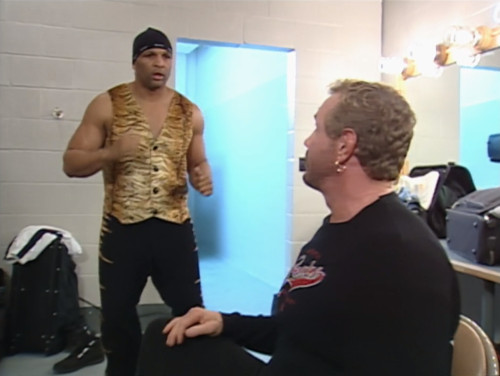 DDP talks to Ernest Miller backstage - SuperBrawl Revenge