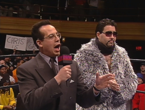 Joey Styles and Joel Gertner open the show - Guilty as Charged 2001