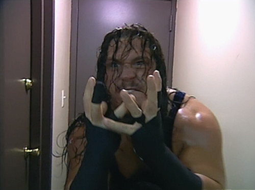 Rhino cuts a promo backstage - Guilty as Charged 2001