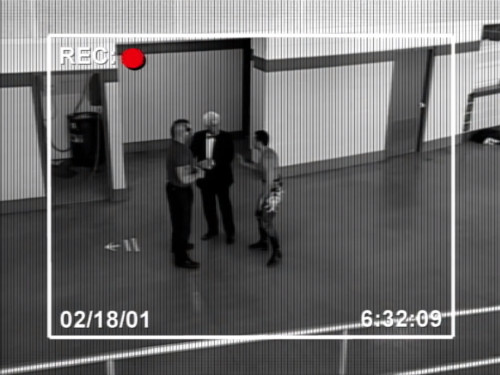 Security camera footage of Ric Flair, Animal, and Chavo conspiring - SuperBrawl Revenge