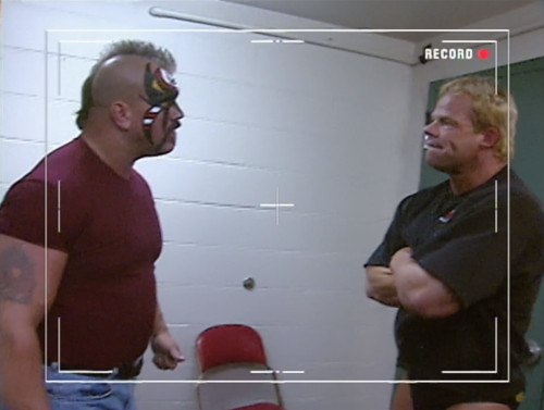 Animal and Lex Luger argue about who attacked Buff Bagwell - WCW Greed