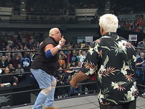 Dusty and Dustin Rhodes vs. Ric Flair and Jeff Jarrett - WCW Greed