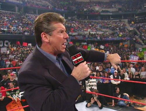 Vince McMahon asks the fans who he should hire from WCW - Last WCW Nitro