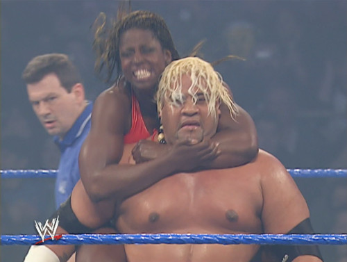 Rikishi and Scotty 2 Hotty vs. The Basham Brothers and Shaniqua - WWE No Way Out 2004